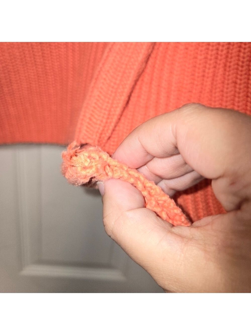 Free People Damsel Bell Sleeve Cropped Sweater Coral Small Boho - Picture 8 of 10